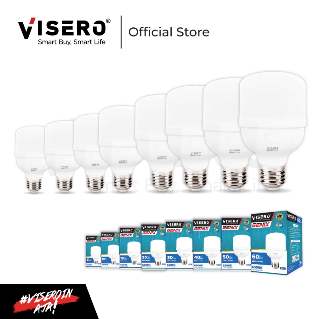 Lampu Bohlam LED Capsule Genix 40W, 50W, 60W by Visero