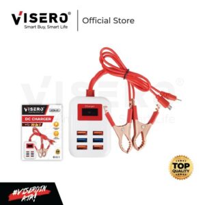 Charger HP Dari Aki DC Cas Charger 10 in1 Display USB 6 Slot Universal