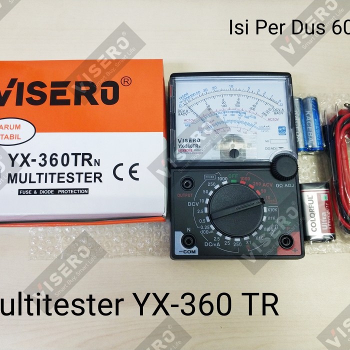 Multitester/ Avometer/ Multimeter Analog Visero YX-360 TRN + Battery - Gambar 5