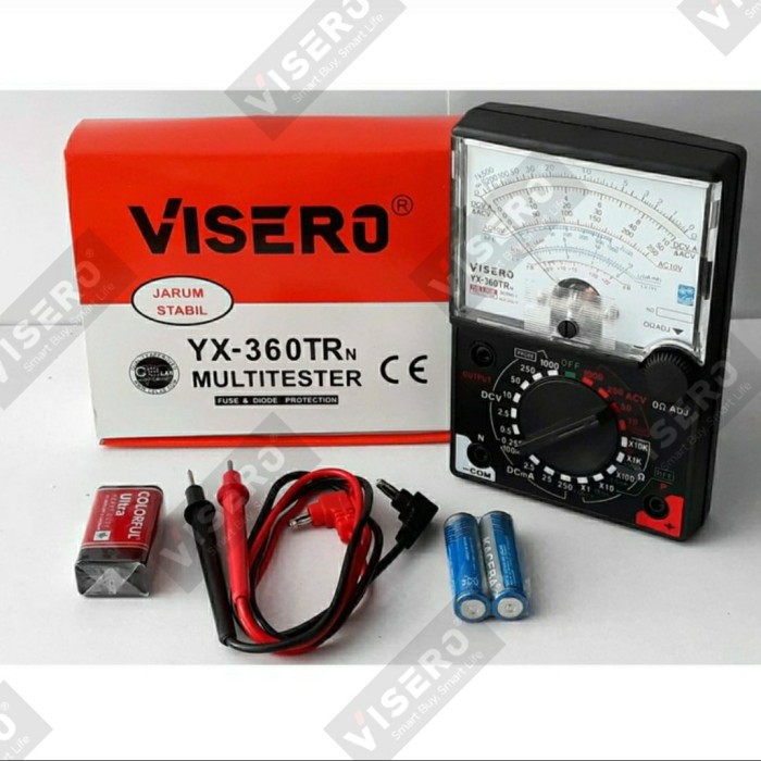 Multitester/ Avometer/ Multimeter Analog Visero YX-360 TRN + Battery - Gambar 3