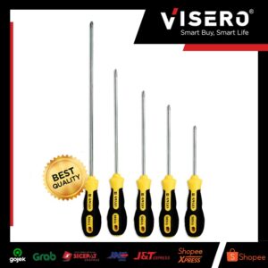 Obeng Plus Magnet Gagang Karet Visero Tebal 6mm