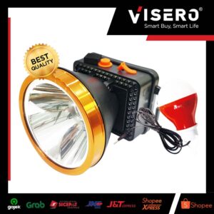 Senter Kepala Besar 45W Cahaya Kuning + Bohlam 5W Visero (VHL-0245AY)