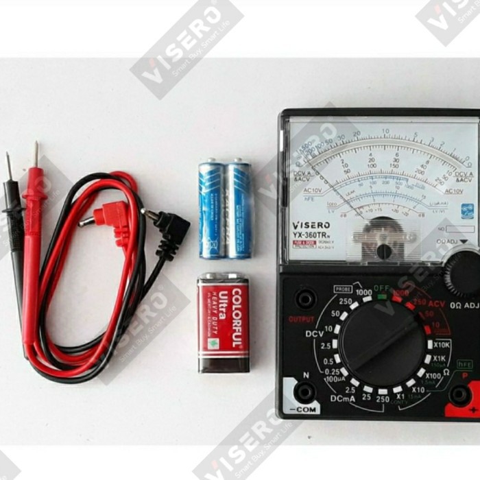 Multitester/ Avometer/ Multimeter Analog Visero YX-360 TRN + Battery - Gambar 4