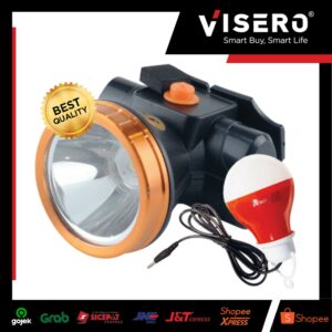 Senter Kepala Kecil 35W Cahaya Kuning Bonus Lampu LED 7W (VHL-0235AYL)