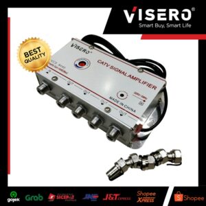 CATV Signal Booster Amp/Penguat Signal 4 output 40dB VISERO (VCS-8440)