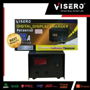 Battery Charger / Charger Aki Digital DC 6V/12V 12A Otomatis Visero - TIDAK BISA MENGGUNAKAN EKSPEDISI J&T