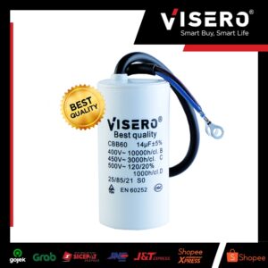 Capacitor/Kapasitor Pompa Bulat Kabel 12Uf Visero