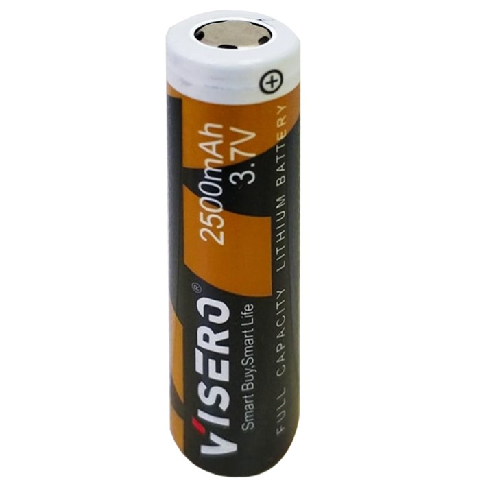 Baterai/Battery Lithium 18650 Full Kapasitas 3.7V 2500Mah Visero ( TIDAK BISA MENGGUNAKAN EKSPEDISI J&T ) - Gambar 2