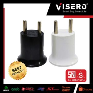 Fitting Colok Lampu E27 Visero (VPG-106) Hitam/Putih SNI