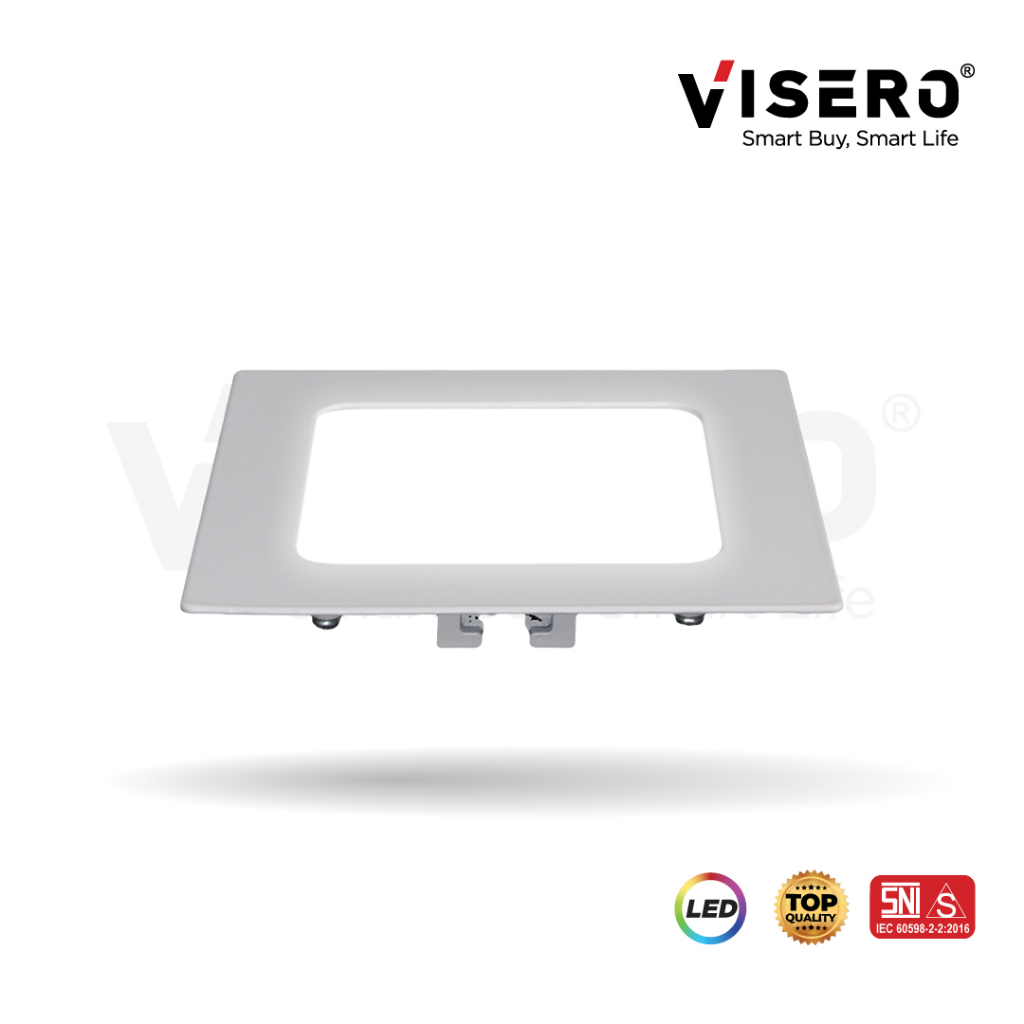 Lampu LED Panel Visero Inbow Slim 6W Bulat / Kotak Cahaya Sinar White / Warm White (VLP-216) - Gambar 2