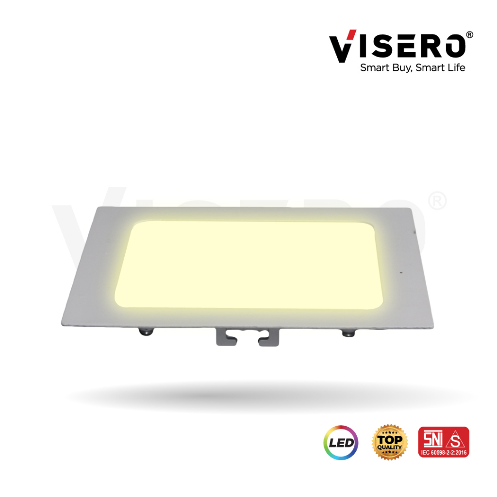 Lampu LED Panel Visero Inbow Slim 9W Kotak / Bulat Cahaya Sinar White / Warm White (VLP-219) - Gambar 3