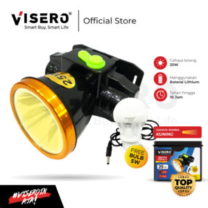 Seenter Kepala 25W + Bohlam LED 5W Cahaya Kuning Visero (VHL-0225 AYL)