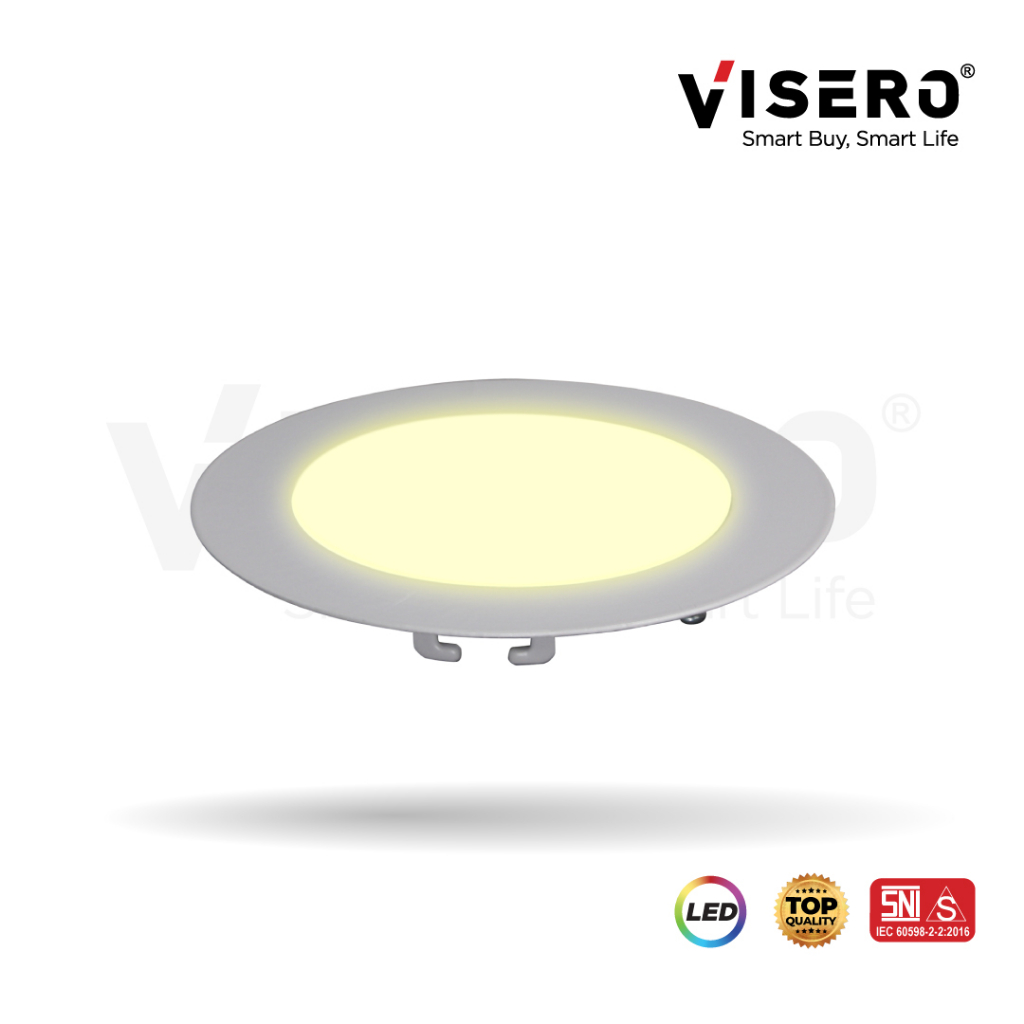 Lampu LED Panel Visero Inbow Slim 6W Bulat / Kotak Cahaya Sinar White / Warm White (VLP-216) - Gambar 3