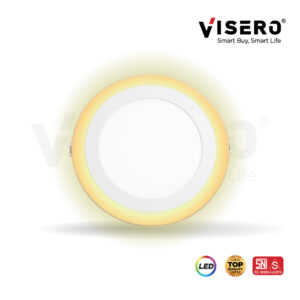 Lampu LED Panel Visero Inbow 12W + 4W Bulat Cahaya Sinar Putih Biru / White-Warm White (VLP-1012)