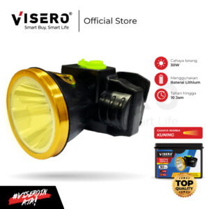 Senter Kepala Kecil 30W Cahaya Kuning Visero (VHL-0130 AY)