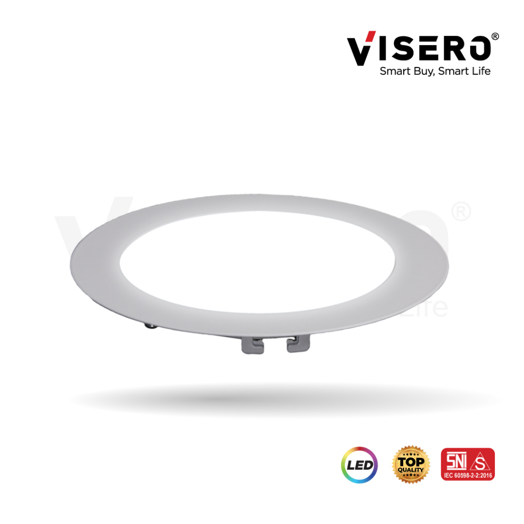 Lampu LED Panel Visero Inbow Slim 9W Kotak / Bulat Cahaya Sinar White / Warm White (VLP-219) - Gambar 2