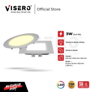 Lampu LED Panel Visero Inbow Slim 3W Bulat,Warm White (VLP-213)