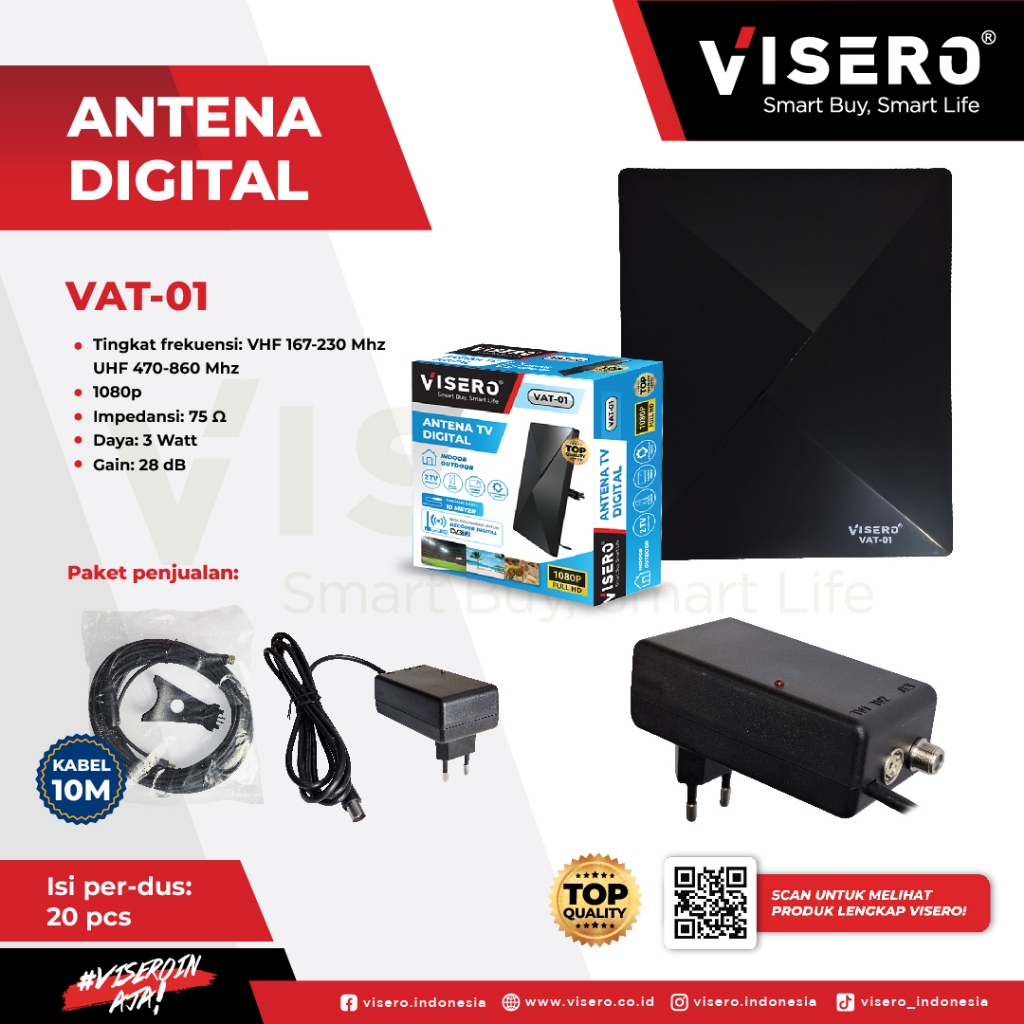Antena TV Digital Visero (VAT-01) - Gambar 2