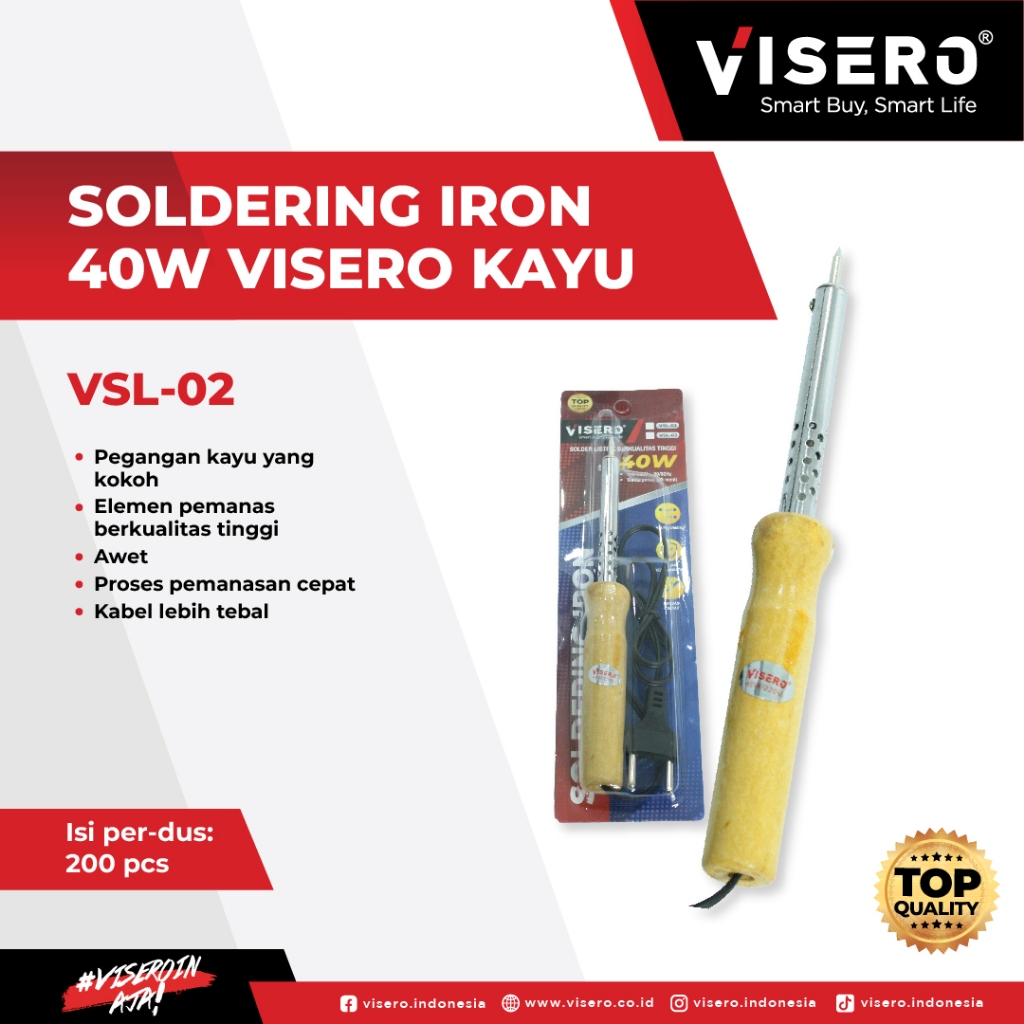 Solder Kayu 40W Visero (VSL-02) - Gambar 2