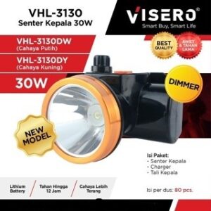 Senter Kepala 30W Cahaya Putih Dimmer Ganti Battery (VHL-3130ODW)