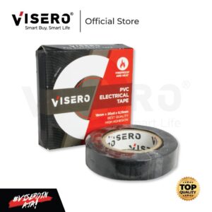 Visero Isolasi Kabel Listrik PVC Hitam Electrical Tape 20 Yard 5 Yard