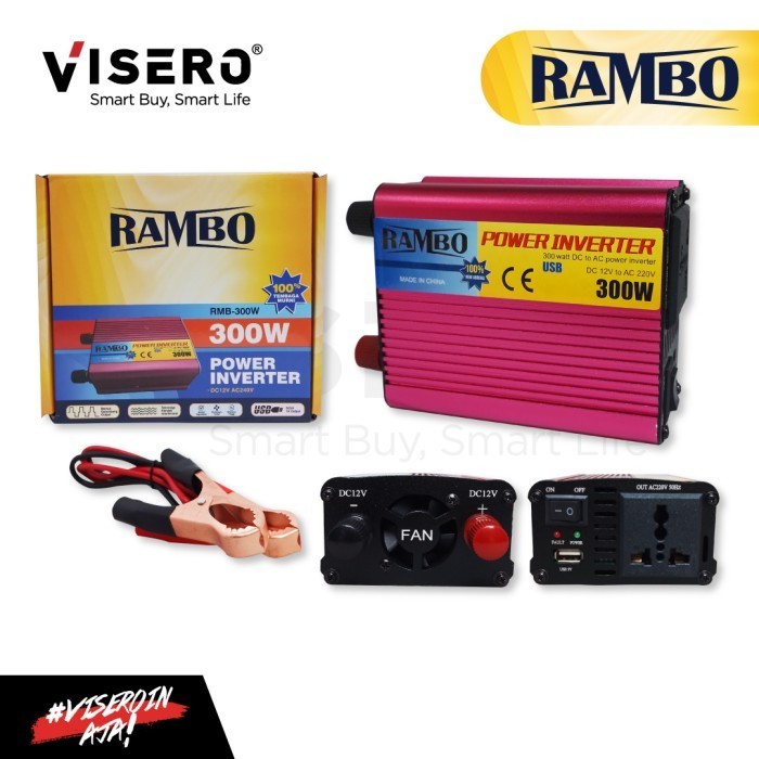INVERTER POWER DC TO AC RAMBO 300W, 500W, 1000W, 1500W Visero (RMB-NEW) - TIDAK BISA MENGGUNAKAN EKSPEDISI J&T - Gambar 2