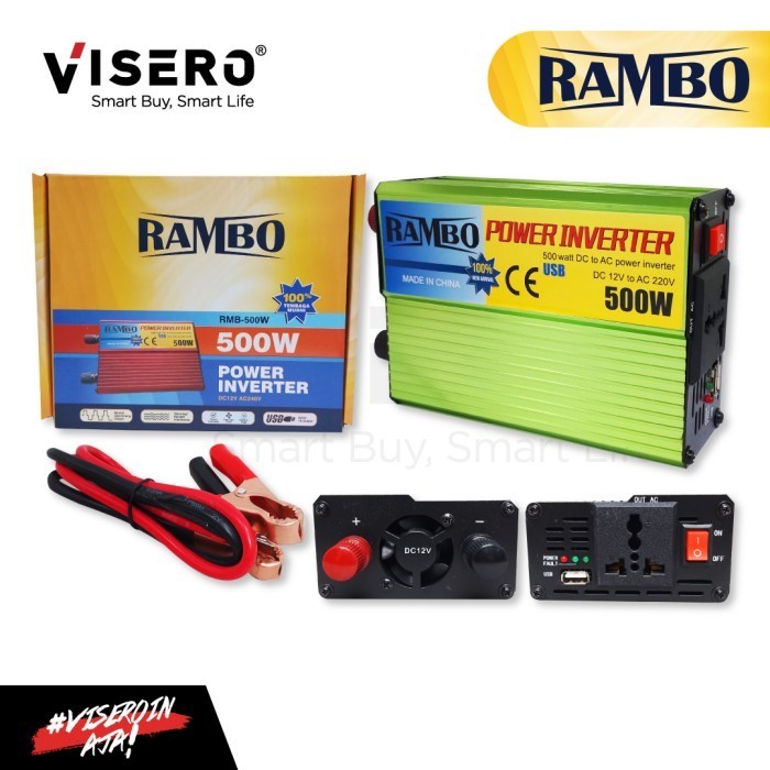 INVERTER POWER DC TO AC RAMBO 300W, 500W, 1000W, 1500W Visero (RMB-NEW) - TIDAK BISA MENGGUNAKAN EKSPEDISI J&T - Gambar 3