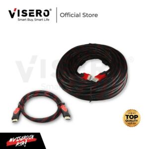 Cable / Kabel HDMI Serat Jaring Merah Hitam 1,5M, 3M, 5M Visero